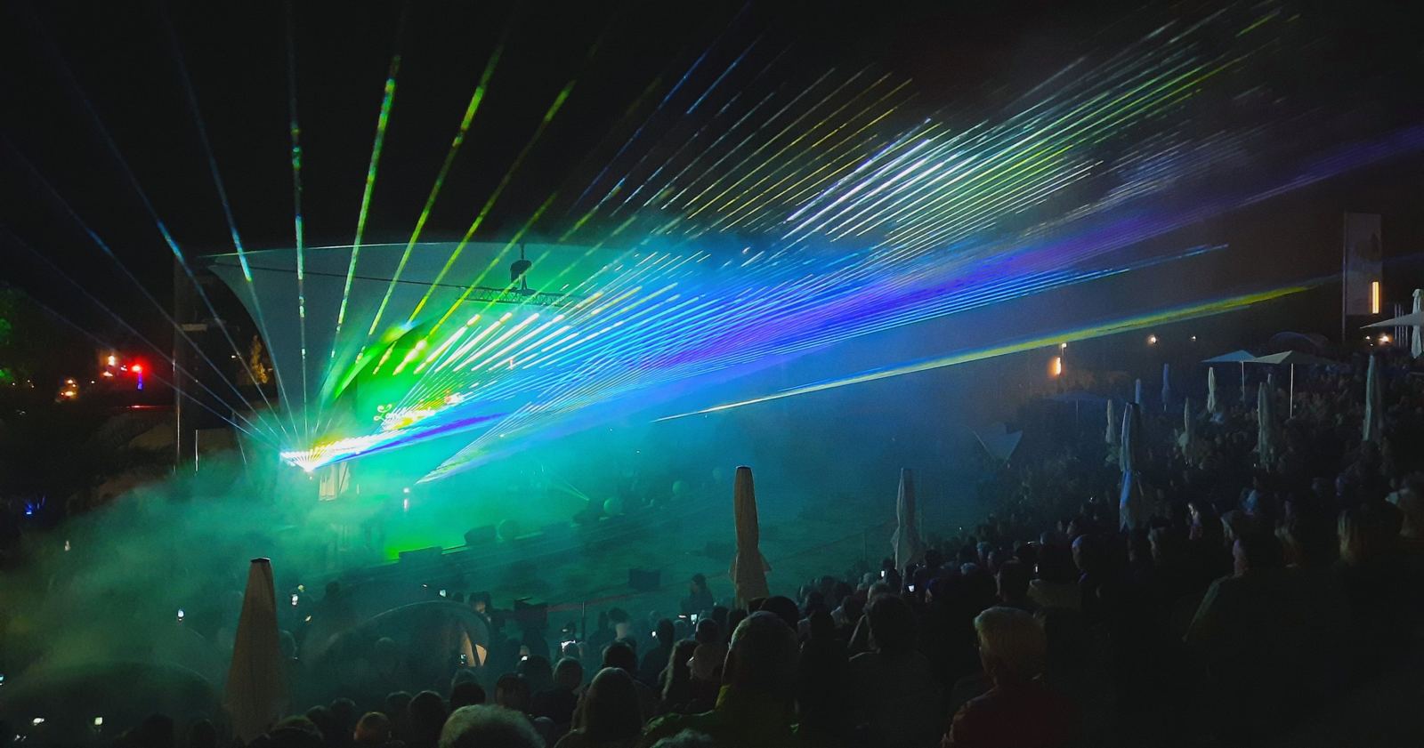 Lasershow an der Stadtparkbühne